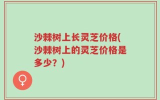 沙棘树上长灵芝价格(沙棘树上的灵芝价格是多少？)