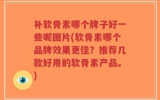 补软骨素哪个牌子好一些呢图片(软骨素哪个品牌效果更佳？推荐几款好用的软骨素产品。)