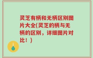 灵芝有柄和无柄区别图片大全(灵芝的柄与无柄的区别，详细图片对比！)