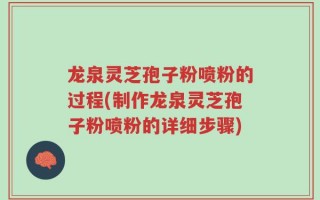 龙泉灵芝孢子粉喷粉的过程(制作龙泉灵芝孢子粉喷粉的详细步骤)