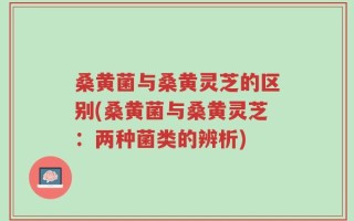 桑黄菌与桑黄灵芝的区别(桑黄菌与桑黄灵芝：两种菌类的辨析)