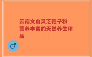 云南文山灵芝孢子粉 营养丰富的天然养生珍品