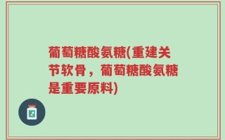 葡萄糖酸氨糖(重建关节软骨，葡萄糖酸氨糖是重要原料)