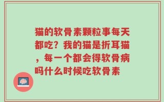 猫的软骨素颗粒事每天都吃？我的猫是折耳猫，每一个都会得软骨病吗什么时候吃软骨素