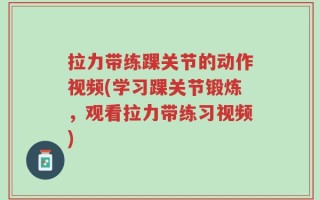 拉力带练踝关节的动作视频(学习踝关节锻炼，观看拉力带练习视频)