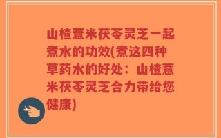 山楂薏米茯苓灵芝一起煮水的功效(煮这四种草药水的好处：山楂薏米茯苓灵芝合力带给您健康)