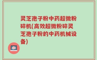 灵芝孢子粉中药超微粉碎机(高效超微粉碎灵芝孢子粉的中药机械设备)