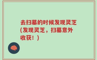 去扫墓的时候发现灵芝(发现灵芝，扫墓意外收获！)