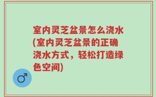 室内灵芝盆景怎么浇水(室内灵芝盆景的正确浇水方式，轻松打造绿色空间)