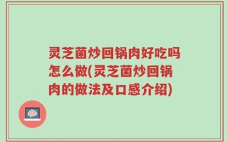 灵芝菌炒回锅肉好吃吗怎么做(灵芝菌炒回锅肉的做法及口感介绍)