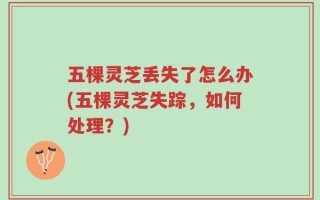 五棵灵芝丢失了怎么办(五棵灵芝失踪，如何处理？)