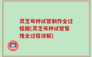 灵芝母种试管制作全过程图(灵芝母种试管繁殖全过程详解)