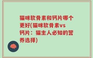 猫咪软骨素和钙片哪个更好(猫咪软骨素vs钙片：猫主人必知的营养选择)