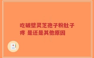 吃破壁灵芝孢子粉肚子疼 是还是其他原因
