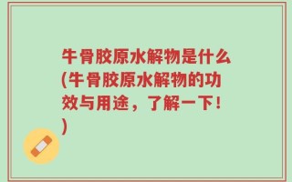 牛骨胶原水解物是什么(牛骨胶原水解物的功效与用途，了解一下！)