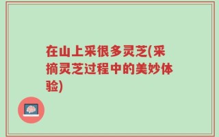 在山上采很多灵芝(采摘灵芝过程中的美妙体验)