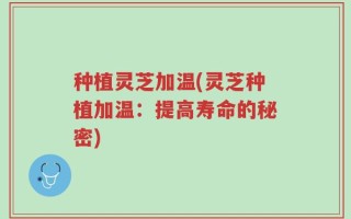 种植灵芝加温(灵芝种植加温：提高寿命的秘密)