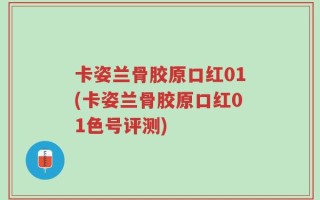 卡姿兰骨胶原口红01(卡姿兰骨胶原口红01色号评测)