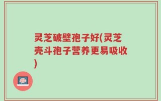 灵芝破壁孢子好(灵芝壳斗孢子营养更易吸收)