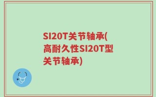 SI20T关节轴承(高耐久性SI20T型关节轴承)