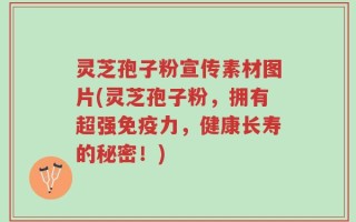 灵芝孢子粉宣传素材图片(灵芝孢子粉，拥有超强免疫力，健康长寿的秘密！)