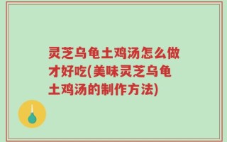 灵芝乌龟土鸡汤怎么做才好吃(美味灵芝乌龟土鸡汤的制作方法)
