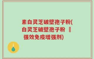 素白灵芝破壁孢子粉(白灵芝破壁孢子粉 – 强效免疫增强剂)
