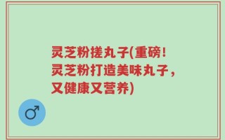 灵芝粉搓丸子(重磅！灵芝粉打造美味丸子，又健康又营养)