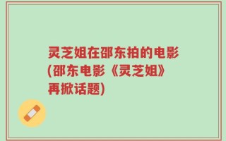 灵芝姐在邵东拍的电影(邵东电影《灵芝姐》再掀话题)