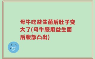 母牛吃益生菌后肚子变大了(母牛服用益生菌后腹部凸出)