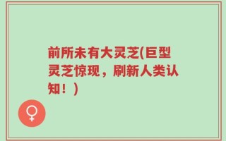 前所未有大灵芝(巨型灵芝惊现，刷新人类认知！)