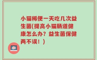 小猫稀便一天吃几次益生菌(提高小猫肠道健康怎么办？益生菌保健两不误！)