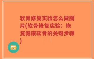 软骨修复实验怎么做图片(软骨修复实验：恢复健康软骨的关键步骤)