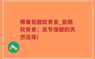 哪里氨糖软骨素_氨糖软骨素：关节保健的天然选择)