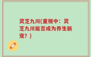 灵芝九川(重视中：灵芝九川能否成为养生新宠？)