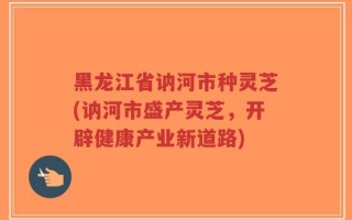 黑龙江省讷河市种灵芝(讷河市盛产灵芝，开辟健康产业新道路)