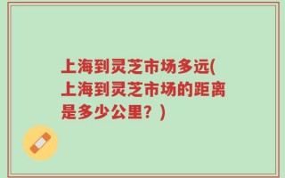 上海到灵芝市场多远(上海到灵芝市场的距离是多少公里？)