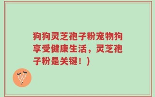 狗狗灵芝孢子粉宠物狗享受健康生活，灵芝孢子粉是关键！)