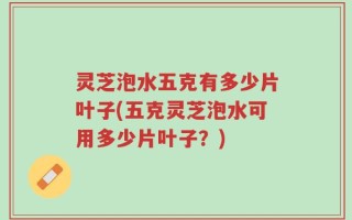 灵芝泡水五克有多少片叶子(五克灵芝泡水可用多少片叶子？)