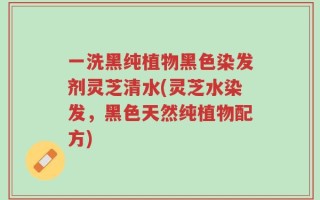 一洗黑纯植物黑色染发剂灵芝清水(灵芝水染发，黑色天然纯植物配方)