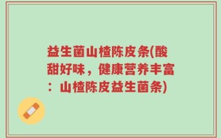 益生菌山楂陈皮条(酸甜好味，健康营养丰富：山楂陈皮益生菌条)