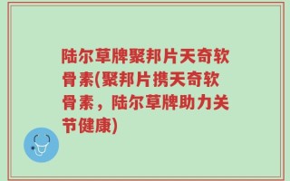 陆尔草牌聚邦片天奇软骨素(聚邦片携天奇软骨素，陆尔草牌助力关节健康)