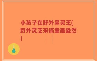 小孩子在野外采灵芝(野外灵芝采摘童趣盎然)
