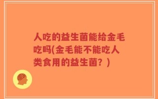 人吃的益生菌能给金毛吃吗(金毛能不能吃人类食用的益生菌？)