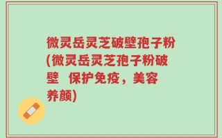 微灵岳灵芝破壁孢子粉(微灵岳灵芝孢子粉破壁  保护免疫，美容养颜)