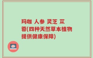 玛咖 人参 灵芝 苁蓉(四种天然草本植物提供健康保障)