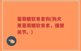 葡萄糖软骨素狗(狗犬用葡萄糖软骨素，强健关节。)