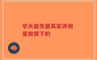 华大益生菌真实评测 显微镜下的