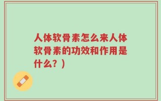人体软骨素怎么来人体软骨素的功效和作用是什么？)
