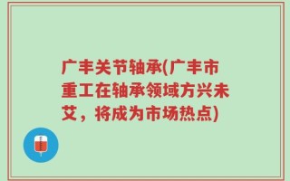 广丰关节轴承(广丰市重工在轴承领域方兴未艾，将成为市场热点)